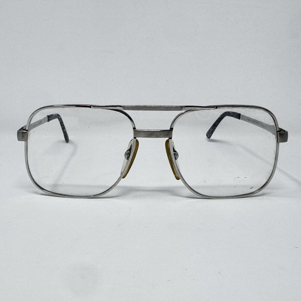 Vintage Gemini Europa 6 Silver Steel Eyeglass Frames 56-18-145 West Germany New